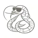 shrimp wearing sunglasses jumping tattoo design idea