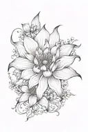 ocean flower tattoo design idea