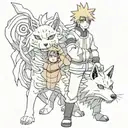 Naruto and Kurama tattoo design idea