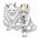 Naruto and Kurama tattoo design idea