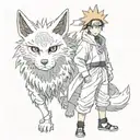 Naruto and Kurama tattoo design idea