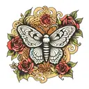 moth tattoo design idea