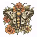 moth tattoo design idea