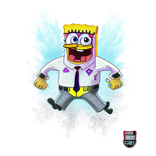 special forces SpongeBob  tattoo design idea