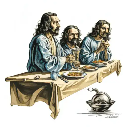 last supper painted for Dalí tattoo design idea
