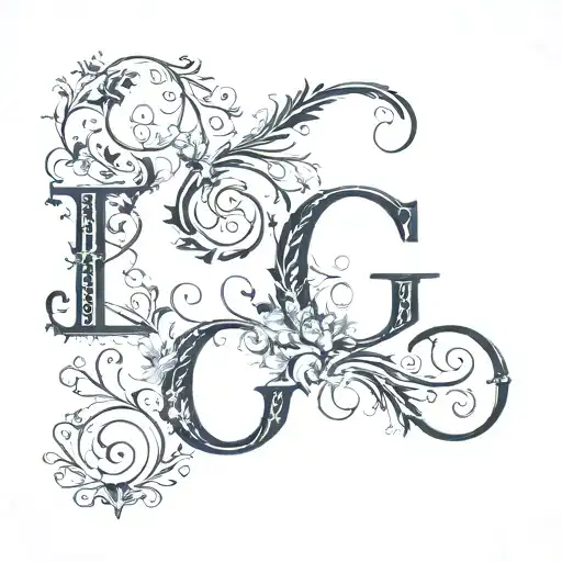 INITIALS OF THE LETTERS G, O , V, A tattoo design idea