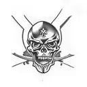 us army ranger skeleton  tattoo design idea