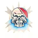 us army ranger skeleton  tattoo design idea