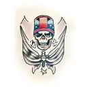 us army ranger skeleton  tattoo design idea
