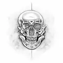 army ranger skeleton  tattoo design idea
