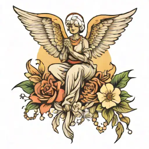 rip angel grandma ethel vicks tattoo design idea