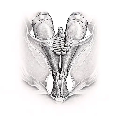 leg anatomy sleeve tattoo design idea