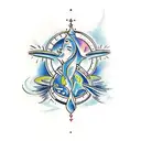 Aquarius Pisces Virgo sisters tattoo design idea