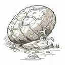 sisyphus pushing boulder uphill tattoo design idea