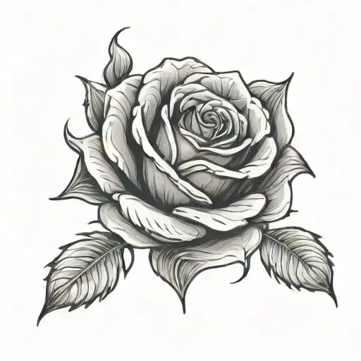 999 with rose tattoo design idea