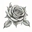 999 with rose tattoo design idea
