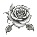 999 with rose tattoo design idea