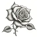 999 with rose tattoo design idea