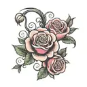 999 with rose tattoo design idea