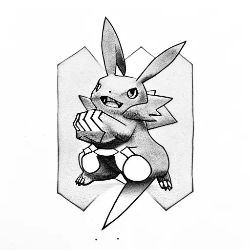 Pokemon with weed tattoo design idea