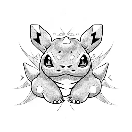 bulbasaur weed tattoo design idea