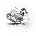 Chemistry duck tattoo design idea