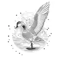 Chemistry duck tattoo design idea