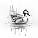 Chemistry duck tattoo design idea