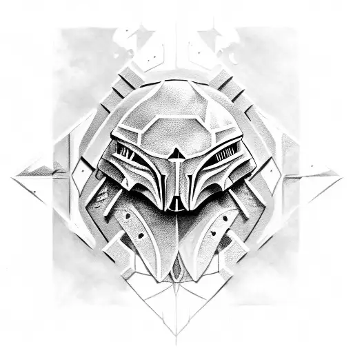 mandalorian mythosaur  tattoo design idea