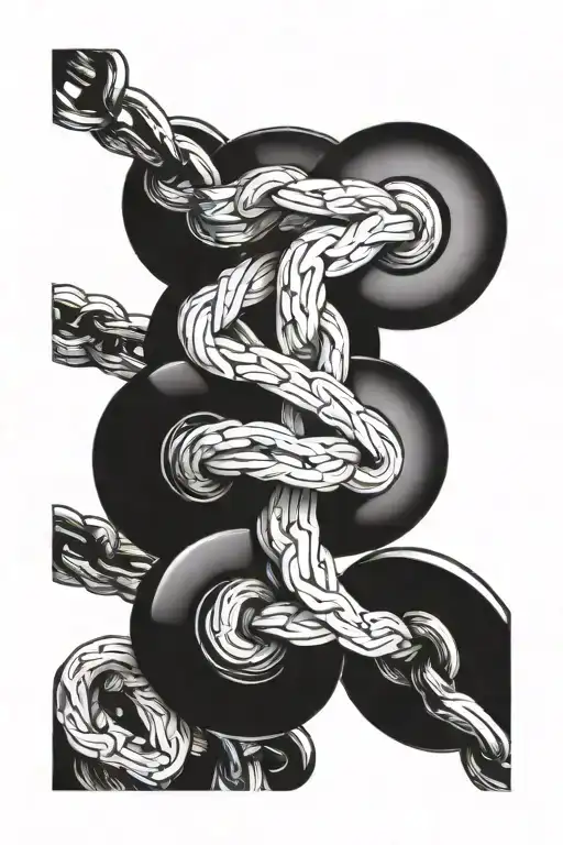 chain links tattoo design idea