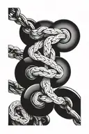 chain links tattoo design idea