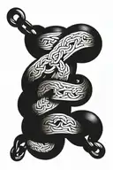 chain links tattoo design idea