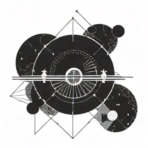 solar and lunar eclipse tattoo design idea