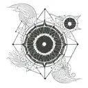 solar eclipse tattoo design idea