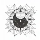 solar eclipse tattoo design idea
