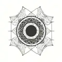 solar eclipse tattoo design idea