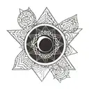 solar eclipse tattoo design idea