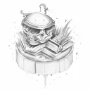 Old Testament in an opened book  tattoo design idea