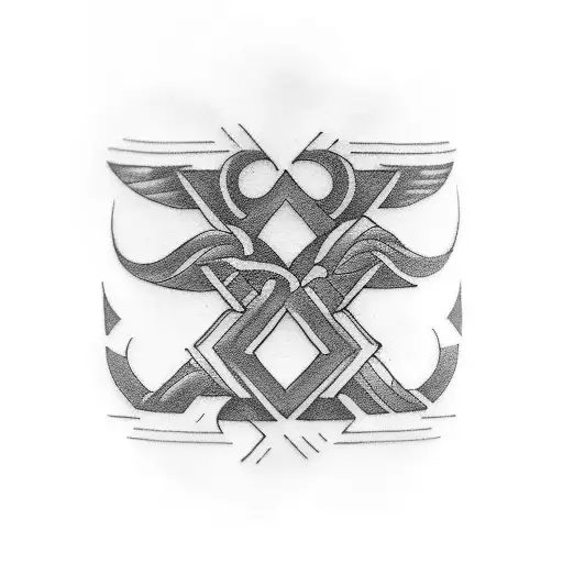 generate a small black and white tattoo to cover 4 letter tattoo which is (1.5 inches * 1 inch) in size near the wrist tattoo design idea