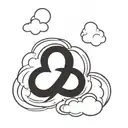 cross and clouds surrounding tattoo design idea