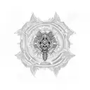 Philippine tribal sternum  tattoo design idea