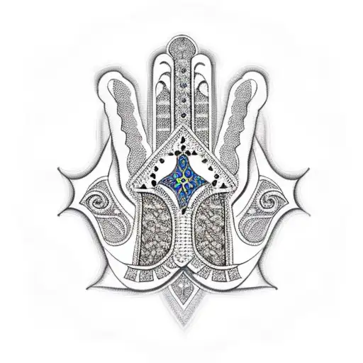Hamsa Symbol tattoo design idea