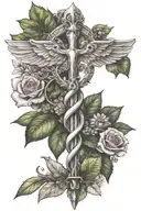 Caduceus tattoo design idea