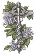 Caduceus tattoo design idea