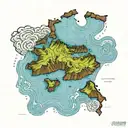 são Jorge island from azores topographic map tattoo design idea