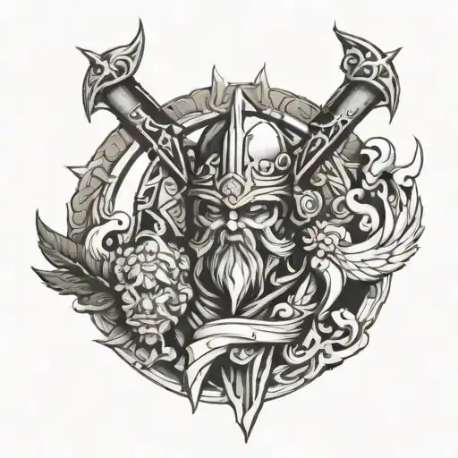 gods soldier tattoo design idea