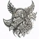 gods soldier tattoo design idea