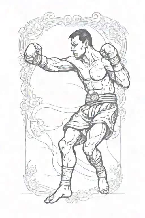 Indonesian Muay Thai fighter tattoo design idea