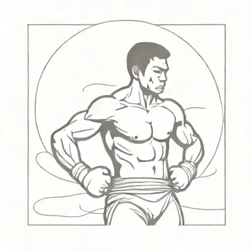 Indonesian Muay Thai fighter tattoo design idea