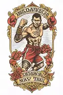 Indonesian Muay Thai fighter tattoo design idea